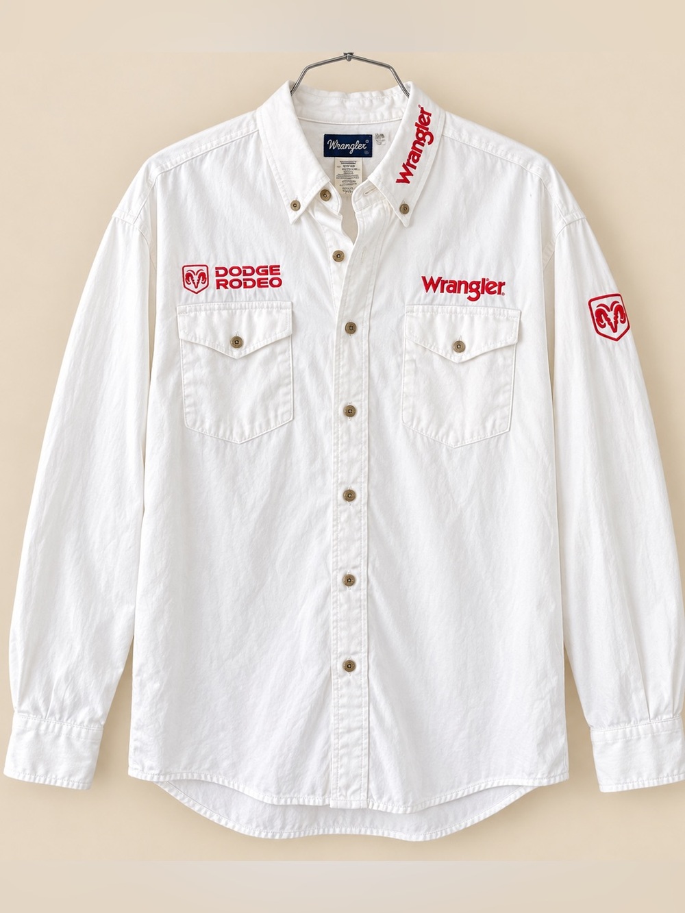 90s Vintage Dodge Wrangler Button Down Shirt M